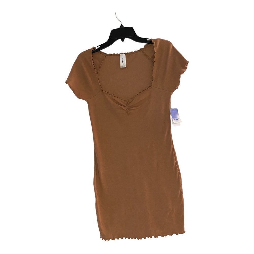 Abound Mocha Ribbed Short Sleeve T-Shirt Dress NWT M